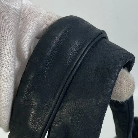 CHANEL Black Leather Logo Shoulder Bag - Picture 9 of 15